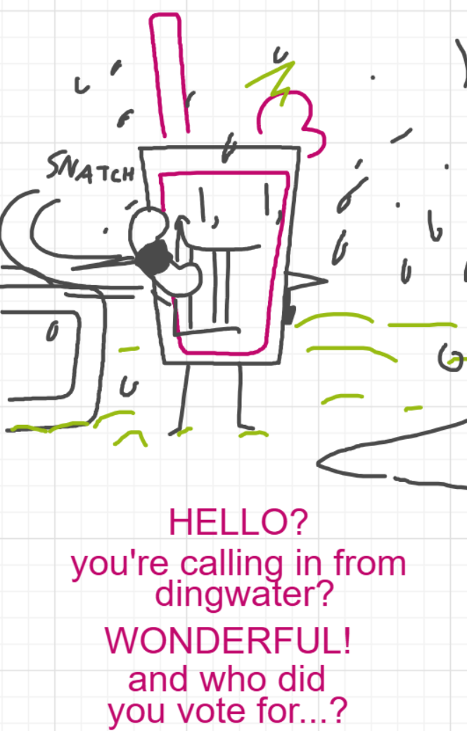 A panel from I've Been Everywhere, Man, episode nine of the Board Boards object show by Furretwalk/WalkingFurret.